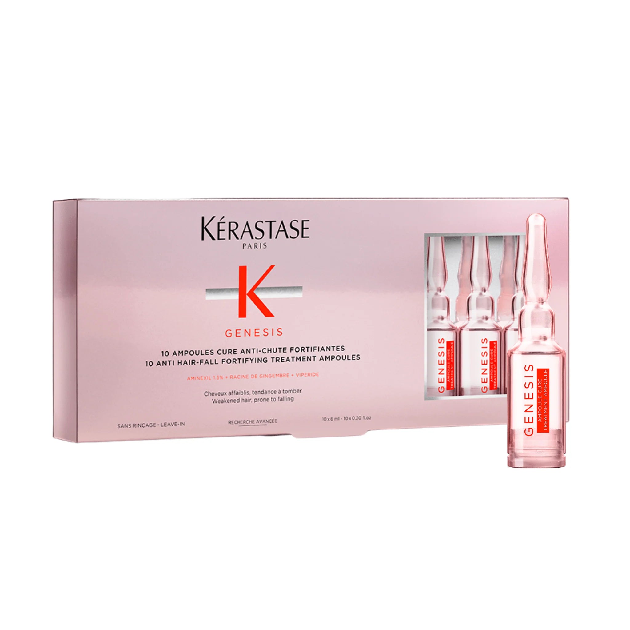 Genesis Ampoules Cure Anti-Chute Fortifiantes 10x6ml <br> אמפולות טיפוליות מחזקות לקרקפת
