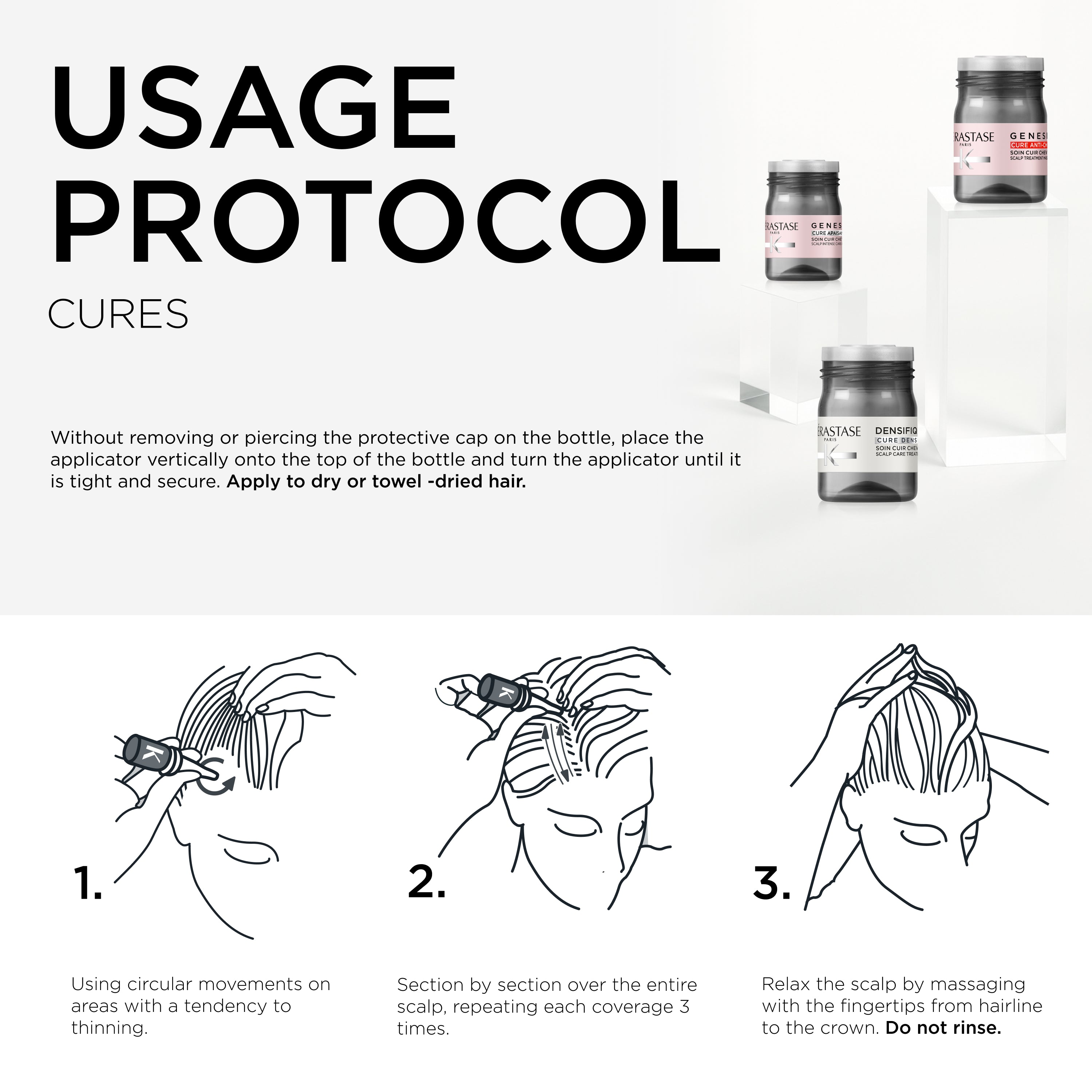 אמפולה לטיפול בשיער חסר צפיפות <br> CURE DENSIFIQUE  10x6ml