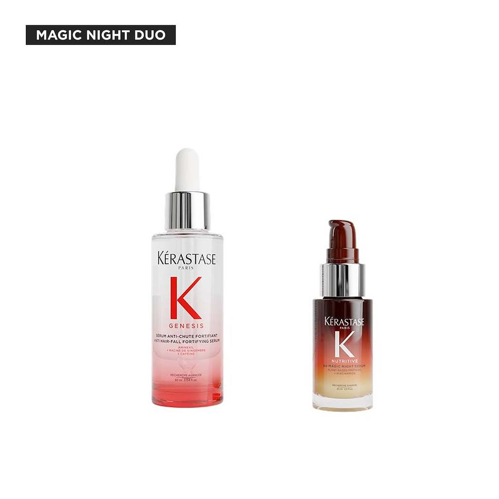 Sérum Anti-Chute Fortifiant Genesis 90ml + 8H Magic Night Serum Nutritive 30ml | קרסטס
