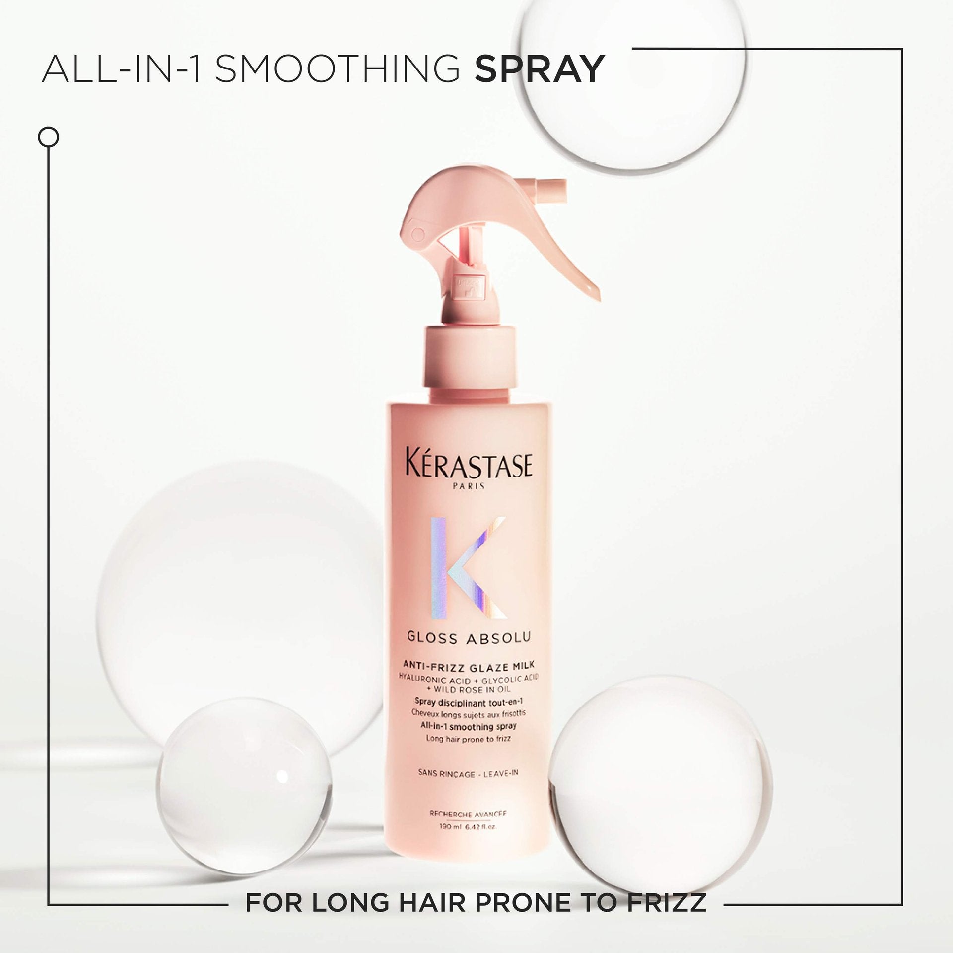 ספריי לחות וברק אנטי-פריז ומגן חום לשיער דק - SPRAY ANTI-FRIZZ GLAZE MILK 190ml | קרסטס | פיל אנד ג'ו
